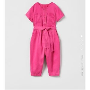Zara Kids Flowy Jumpsuit with belt